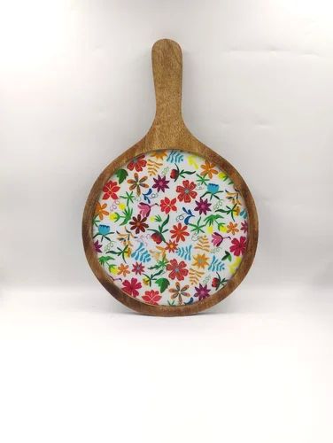 Printed Round Wooden Pizza Plate