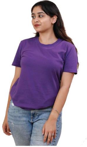 Plain Ladies T-shirts XS-33Inch, M-37Inch, L-39Inch, XL-41Inch, 2XL-43Inch