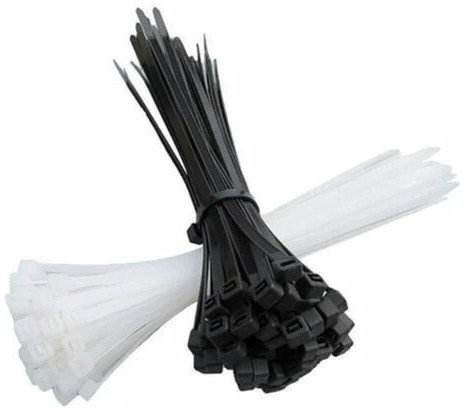 Polished Nylon 200X3 Mm Cable Ties, Color : Black, White