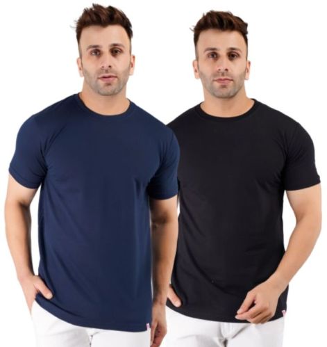 Plain cotton tshirt, Color : Black, Gender : Male
