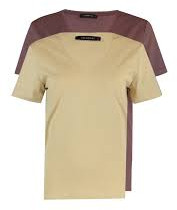 Plain Cotton Ladies Knitted V Neck T-shirts