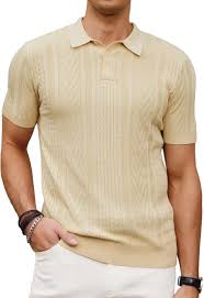 Polyester Printed Mens Knitted Polo T-shirts