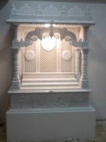 Polished Marble Work Temple, Stone Form : Makrana