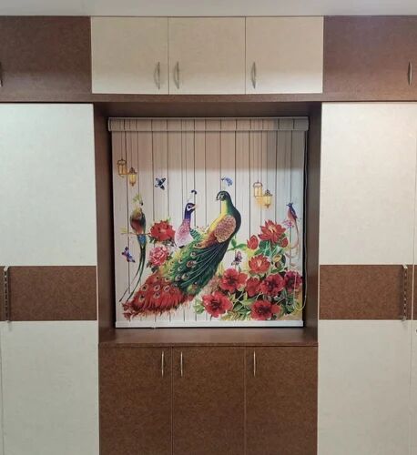 Peacock Printed Polyester Window Blinds