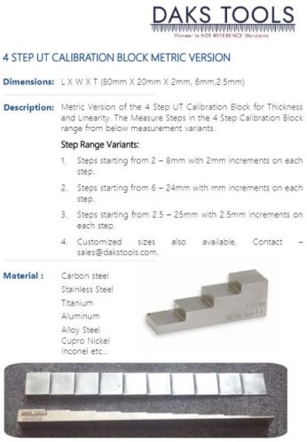 4 Step Ut Calibration Block Metric Version