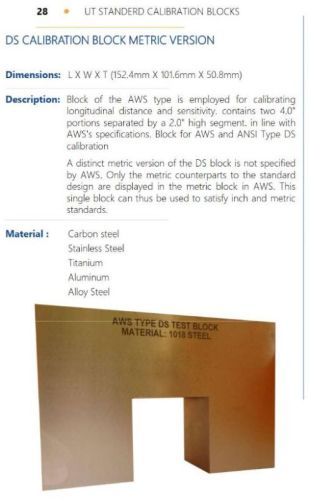 Ds Calibration Block Metric Version