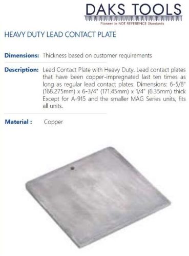 Heavy Duty Lead Contact Plate