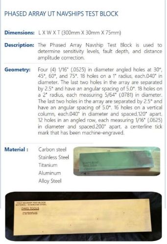 Phased Array Ut Navships Test Block