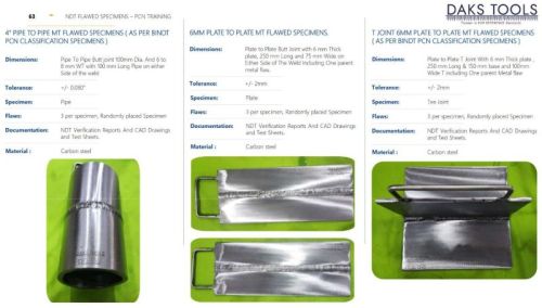 T Joint 6mm Plate To Plate Mt Flawed Specimens (as Per Bindt Pcn Classification Specimens)