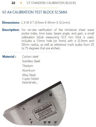 V2 A4 Calibration Test Block 12.5mm