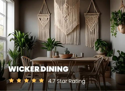 Polished Wood Wicker Furniture