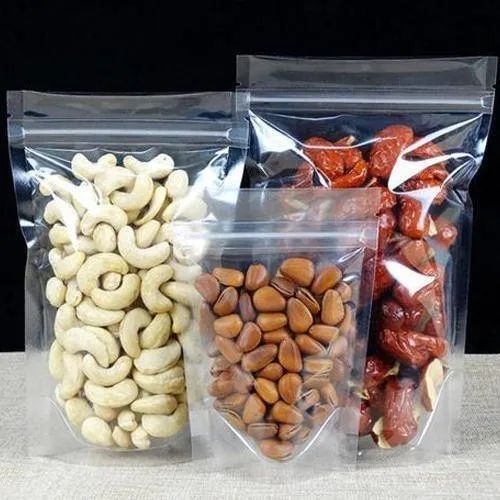 Plain LDPE Dry Fruits Packaging Pouch, Color : Transparent