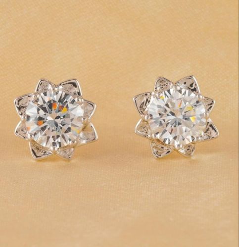 Diamond Earrings, Packaging Type : Velvet Box