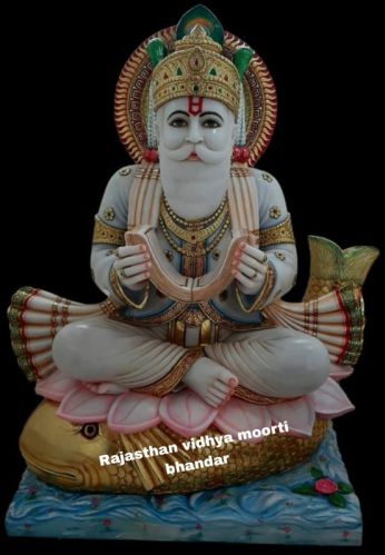 Marble Jhulelal Statue For Worship, Temple, Office, Home, Gifting, Garden