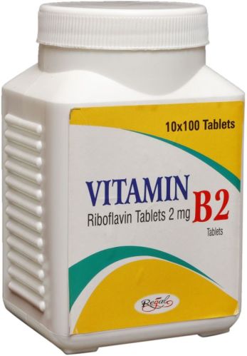 Vitamin Riboflavin Tablet 2mg, Packaging Type : Plastic Bottle
