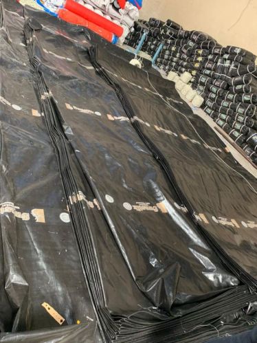 Plain Black HDPE Tarpaulin For Cargo Storage, Truck Canopy, Construction Sites