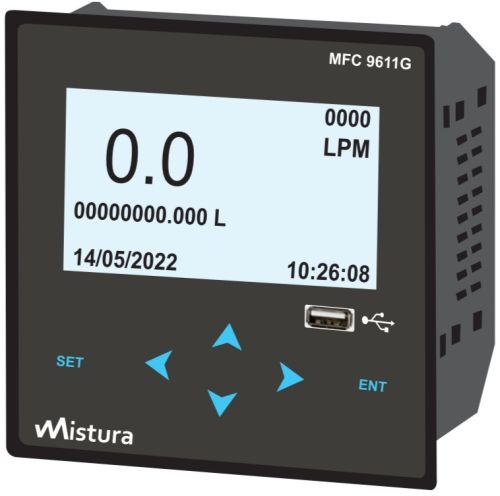 Mistura Abc Plastic Flow Indicator Cum Totalizer, Color : Black