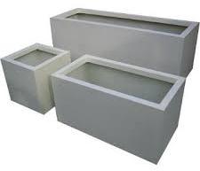 Plain Matt Fiberglass Fibre Planter For Outdoor Use, Indoor Use