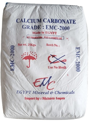 EMC 2000 Calcium Carbonate Powder, Packaging Size : 25 Kg