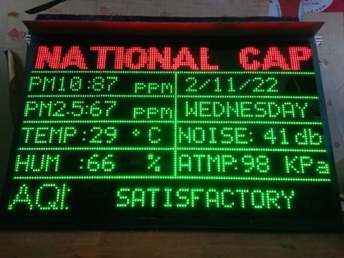 Air Quality Index Display Board For Industrial Use
