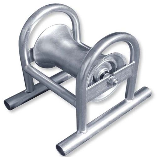 Color Coated Mild Steel Cable Pulling Roller, Color : Silver