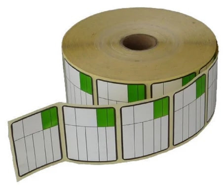 Paper Pre Printed Barcode Label, Color : Green, White