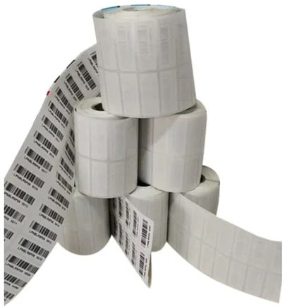 Paper Printed Barcode Labels, Color : White