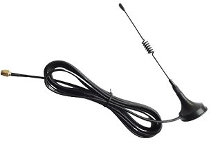 GSM 3dBi Spring Magnetic Antenna With RG174 (L-3m) Cable + SMA Male Connector