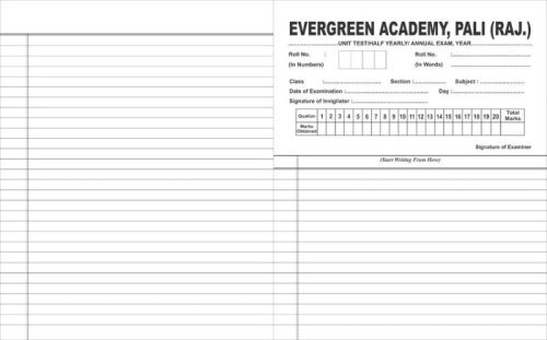 Hawamahal Customize School Exam Copy, Color : White