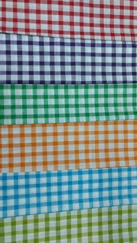 Pure Cotton Check Shirting Fabric, Color : Multicolor