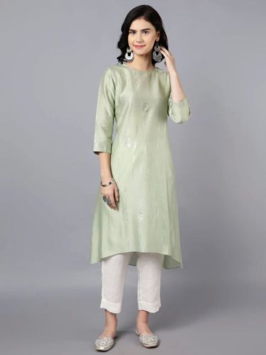 Ladies Mukaish Work Chanderi Kurta