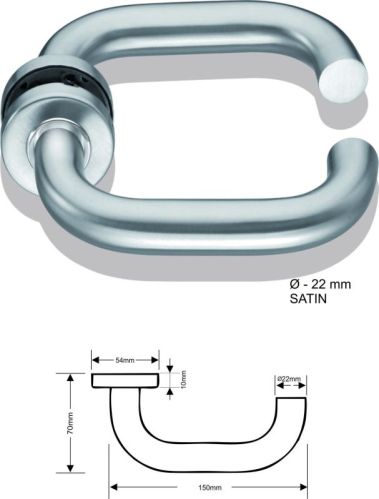 Polished Iron DOORSTEEL Lever Handles, Color : Silver