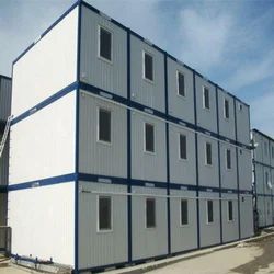 Color Coated Fiber Prefabricated Office Building For Industrial