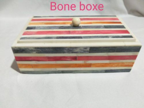 Bone Inlay MDF Box, Shape : Rectangular