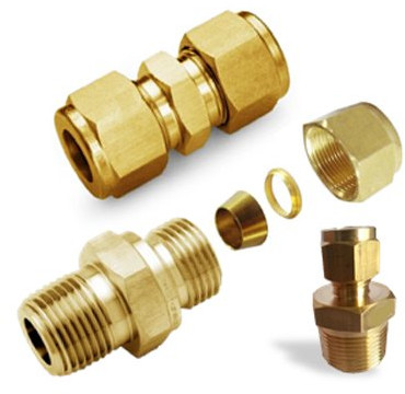 Brass Double Ferrule Fittings Parts