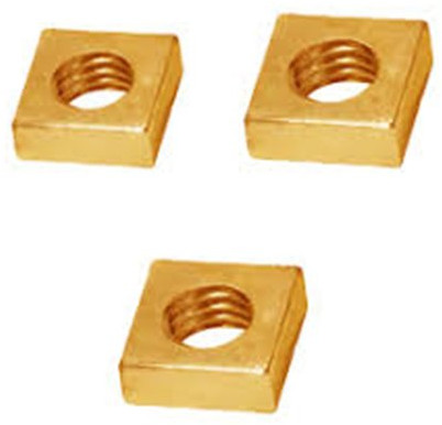 Brass Square Nut For Used In Furniture, Metalwork