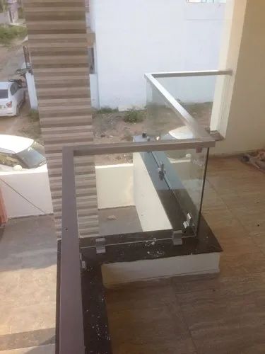 Plain 32inch Aluminium Glass Railing