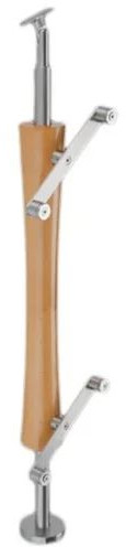 MGAB36 Wooden & Stainless Steel Baluster, Position : Balcony