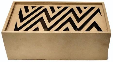 Plain Customized MDF Box, Color : Brown