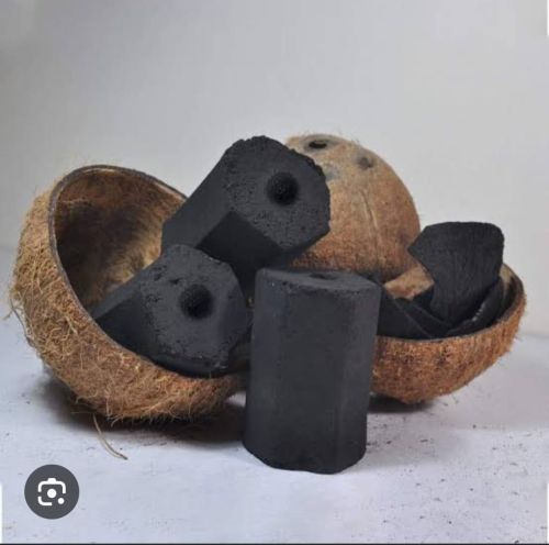 Hexagonal Shape Coconut Shell Briquettes, Packaging Type : Bag For Fuel, Purification