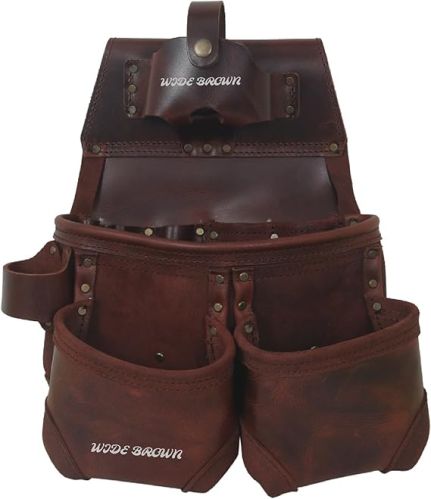 Brown Top Grain Leather Tool Pouch