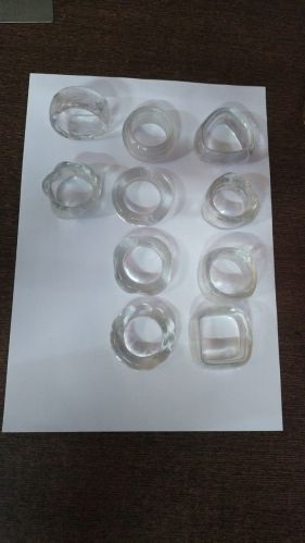 Glass Napkin Rings 2iinch, Packaging Type : Transparent