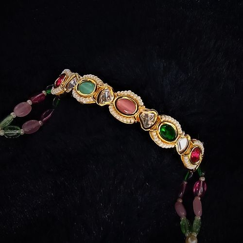 Indiacz Polished Kundan Bracelets Festive Wear, Party Wear, Wedding Wear, Main Stone : Crystal, Kunhan