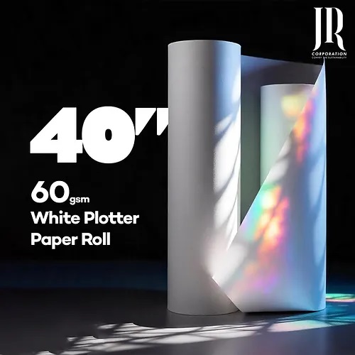 60 GSM 40 Inch White Plotter Paper Rolls