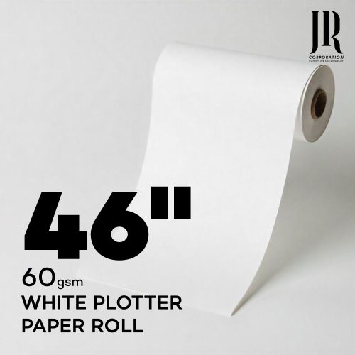 46 Inch 60 GSM White Plotter Paper Roll