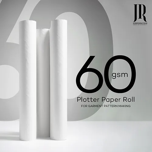 60 GSM 56 Inch White Plotter Paper Rolls