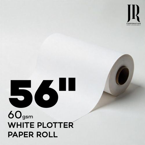 56 Inch 60 GSM White Plotter Paper Roll
