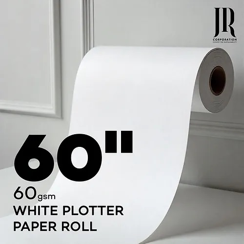 60 GSM 60 Inch White Plotter Paper Roll