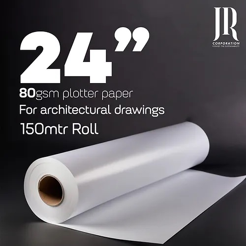 80 GSM 24 Inch 150 Meter Plotter Paper Rolls