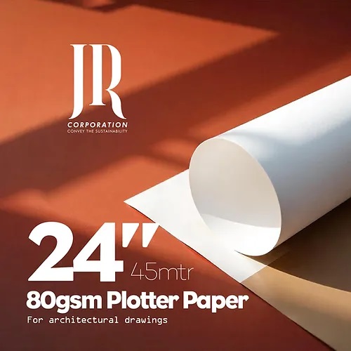 80 GSM 24 Inch 45 Meter Plotter Paper Rolls